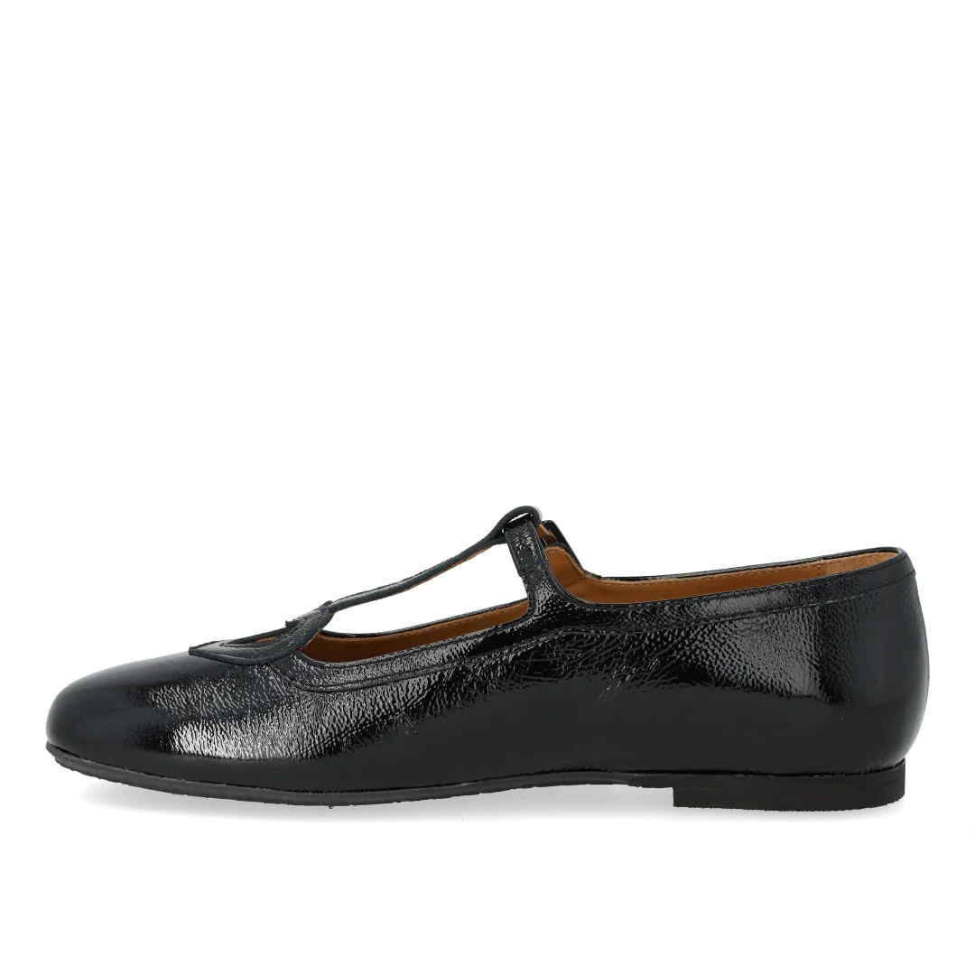 Angulus Ballerina ballerine à découpe cœur, cuir verni