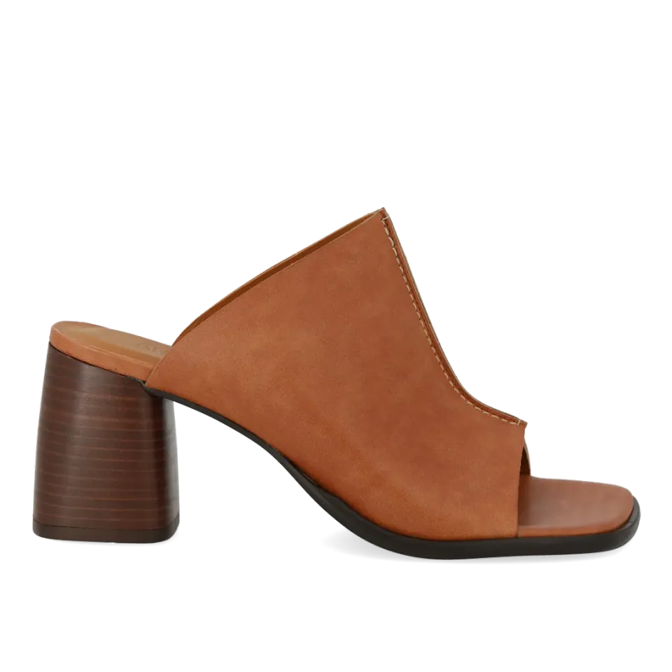 Angulus mule à talon sculptural en cuir